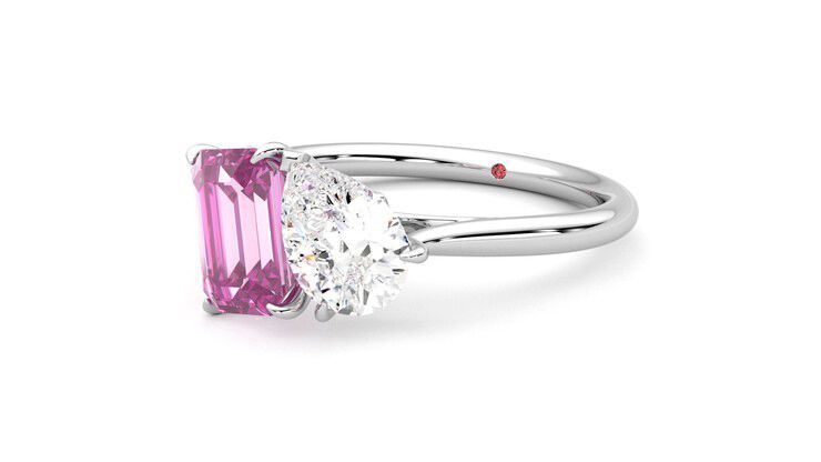 Taylor & Hart Turelle Pear Engagement Ring 360 degree image 25