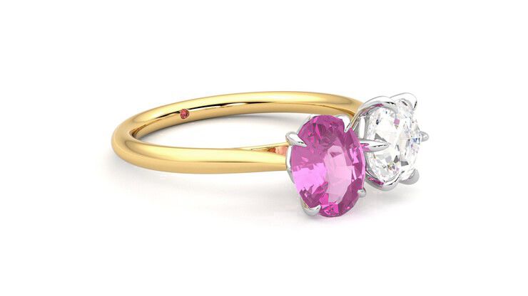 Taylor & Hart Turelle Hexagonal Engagement Ring 360 degree image 6