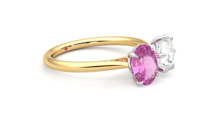 Taylor & Hart Turelle Hexagonal Engagement Ring 360 degree image 7