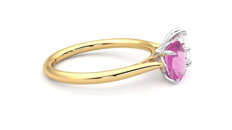 Taylor & Hart Turelle Hexagonal Engagement Ring 360 degree image 9