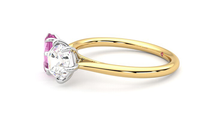 Turelle | Diamond and Pink Sapphire Toi et Moi Engagement Ring