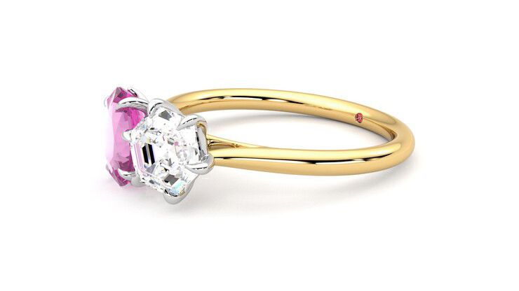 Taylor & Hart Turelle Hexagonal Engagement Ring 360 degree image 23