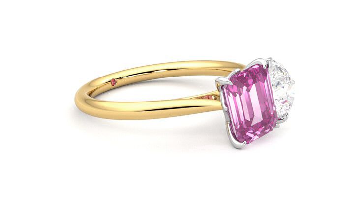 Taylor & Hart Turelle Pear Engagement Ring 360 degree image 7