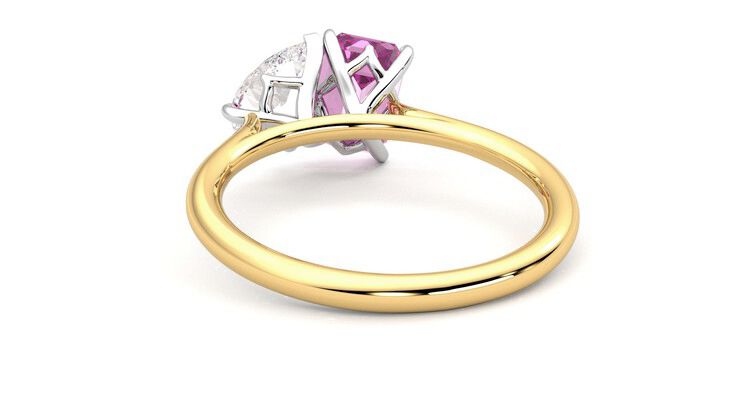 Taylor & Hart Turelle Pear Engagement Ring 360 degree image 16