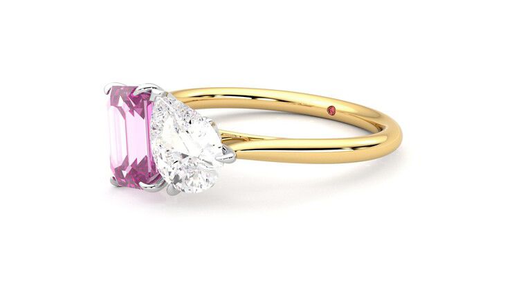 Taylor & Hart Turelle Pear Engagement Ring 360 degree image 24
