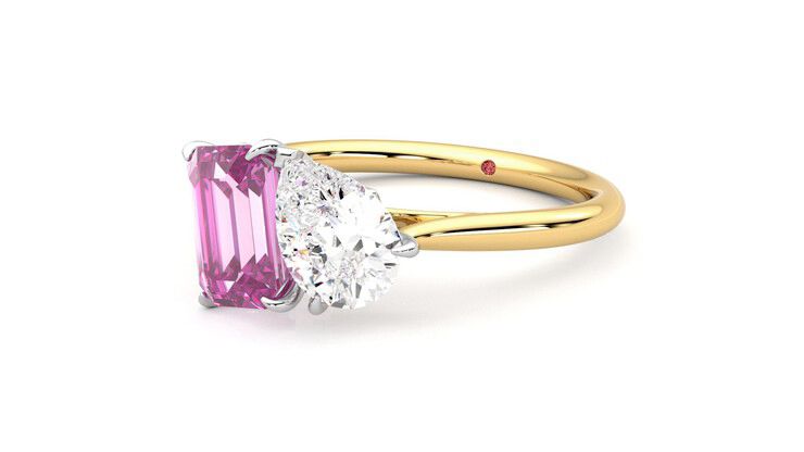 Taylor & Hart Turelle Pear Engagement Ring 360 degree image 25