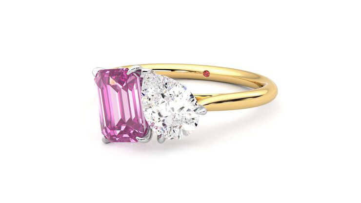 Taylor & Hart Turelle Pear Engagement Ring 360 degree image 26