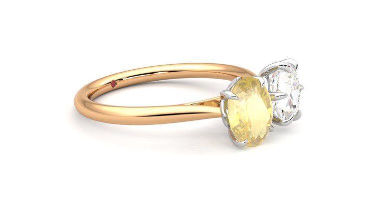 Taylor & Hart Turelle Hexagonal Engagement Ring 360 degree image 7