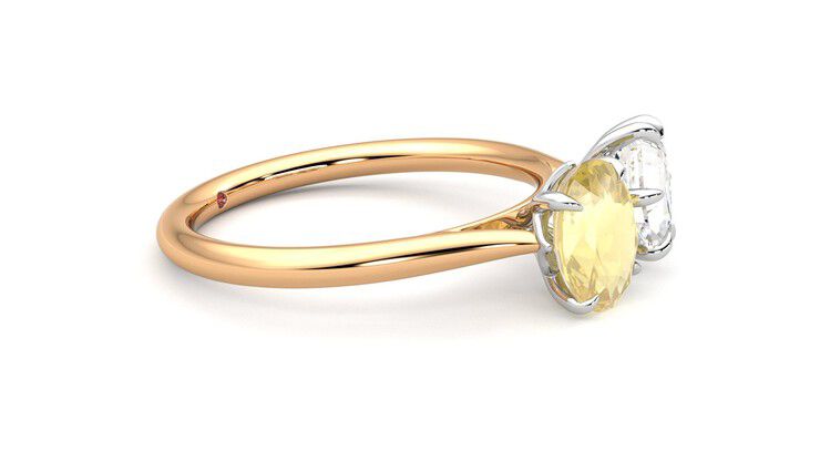 Taylor & Hart Turelle Hexagonal Engagement Ring 360 degree image 8