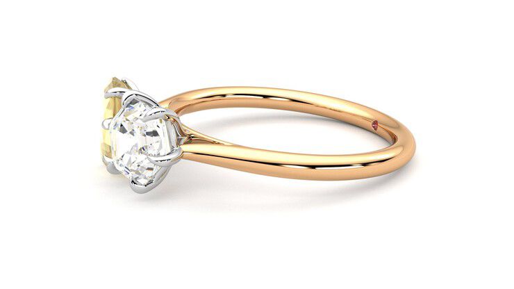 Taylor & Hart Turelle Hexagonal Engagement Ring 360 degree image 22