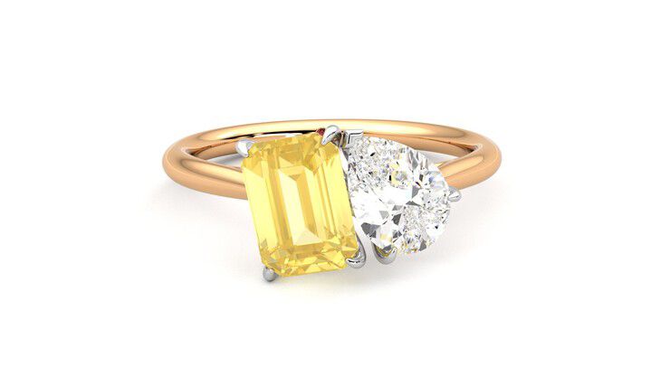 Taylor & Hart Turelle Pear Engagement Ring 360 degree image 2