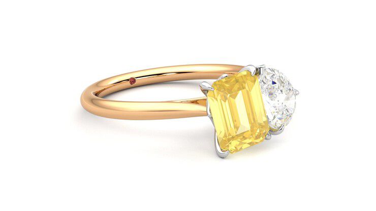Taylor & Hart Turelle Pear Engagement Ring 360 degree image 6