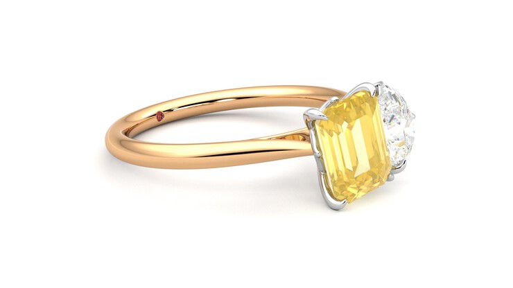 Taylor & Hart Turelle Pear Engagement Ring 360 degree image 7