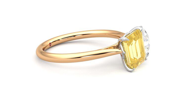 Taylor & Hart Turelle Pear Engagement Ring 360 degree image 8