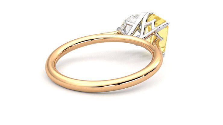 Taylor & Hart Turelle Pear Engagement Ring 360 degree image 13