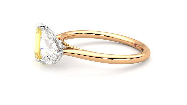 Taylor & Hart Turelle Pear Engagement Ring 360 degree image 22
