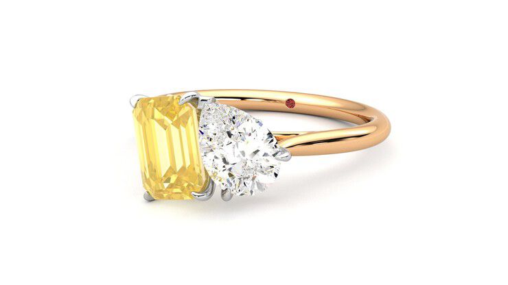 Taylor & Hart Turelle Pear Engagement Ring 360 degree image 26