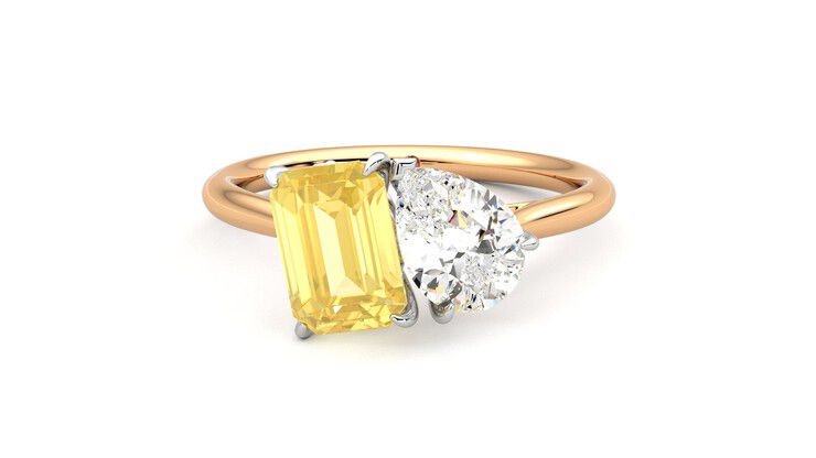 Taylor & Hart Turelle Pear Engagement Ring 360 degree image 29