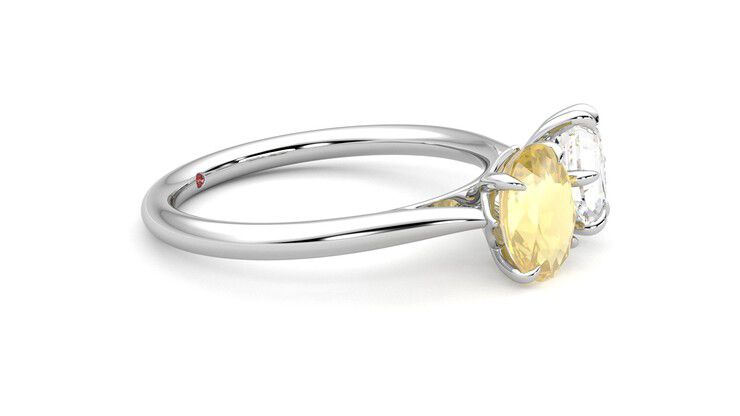 Taylor & Hart Turelle Hexagonal Engagement Ring 360 degree image 8