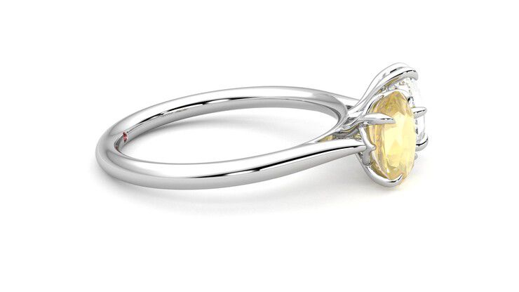 Taylor & Hart Turelle Hexagonal Engagement Ring 360 degree image 9