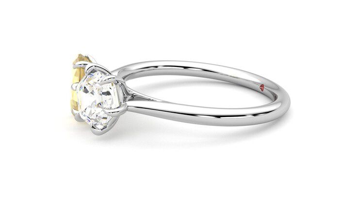 Taylor & Hart Turelle Hexagonal Engagement Ring 360 degree image 22