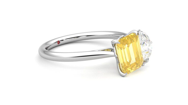 Taylor & Hart Turelle Pear Engagement Ring 360 degree image 7
