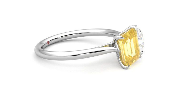 Taylor & Hart Turelle Pear Engagement Ring 360 degree image 8