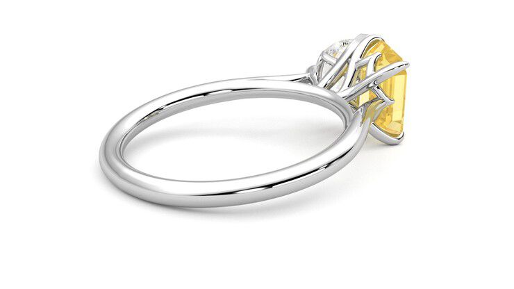 Taylor & Hart Turelle Pear Engagement Ring 360 degree image 12