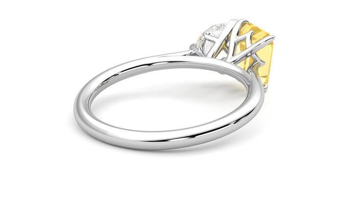 Taylor & Hart Turelle Pear Engagement Ring 360 degree image 13