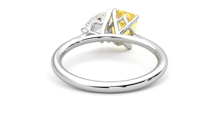 Taylor & Hart Turelle Pear Engagement Ring 360 degree image 15