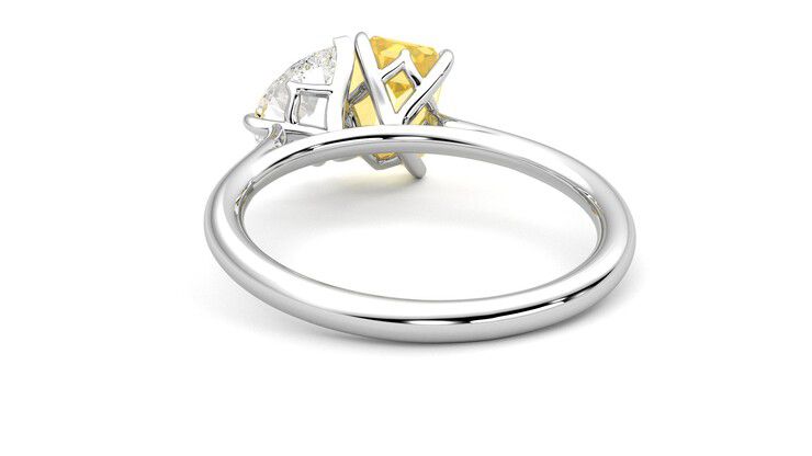 Taylor & Hart Turelle Pear Engagement Ring 360 degree image 16