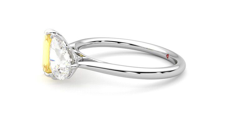 Taylor & Hart Turelle Pear Engagement Ring 360 degree image 22