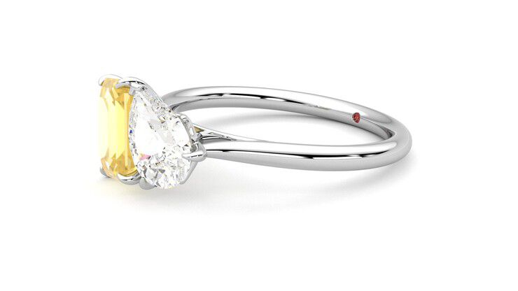 Taylor & Hart Turelle Pear Engagement Ring 360 degree image 23