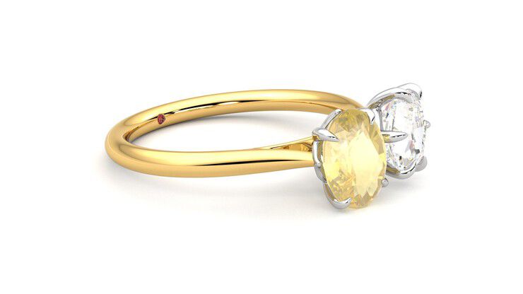 Taylor & Hart Turelle Hexagonal Engagement Ring 360 degree image 7