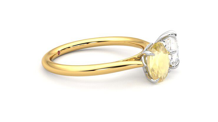 Taylor & Hart Turelle Hexagonal Engagement Ring 360 degree image 8