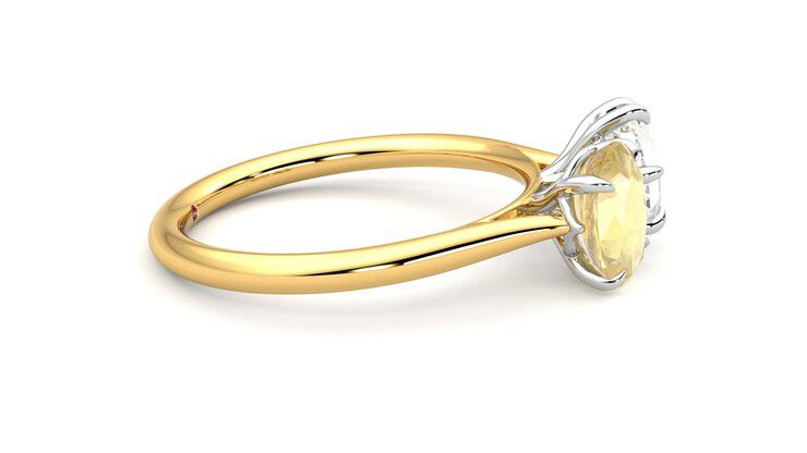 Taylor & Hart Turelle Hexagonal Engagement Ring 360 degree image 9
