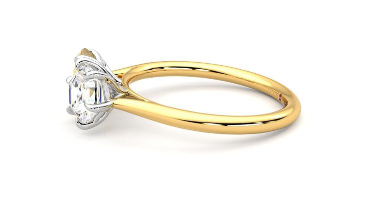 Taylor & Hart Turelle Hexagonal Engagement Ring 360 degree image 21