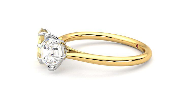 Taylor & Hart Turelle Hexagonal Engagement Ring 360 degree image 22