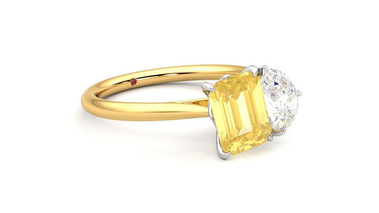 Taylor & Hart Turelle Pear Engagement Ring 360 degree image 6
