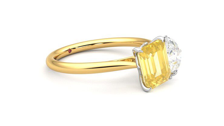 Taylor & Hart Turelle Pear Engagement Ring 360 degree image 7