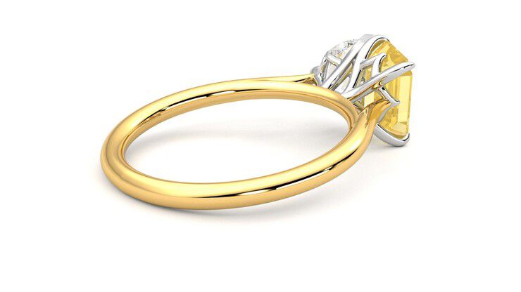 Taylor & Hart Turelle Pear Engagement Ring 360 degree image 12