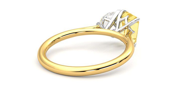 Taylor & Hart Turelle Pear Engagement Ring 360 degree image 13