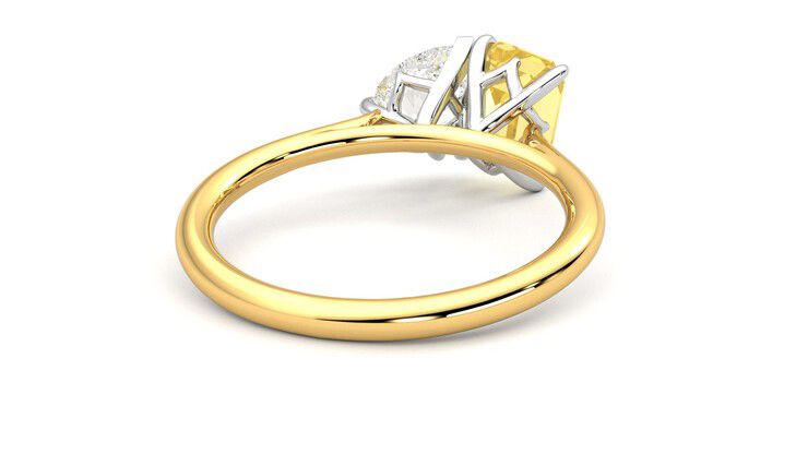 Taylor & Hart Turelle Pear Engagement Ring 360 degree image 14