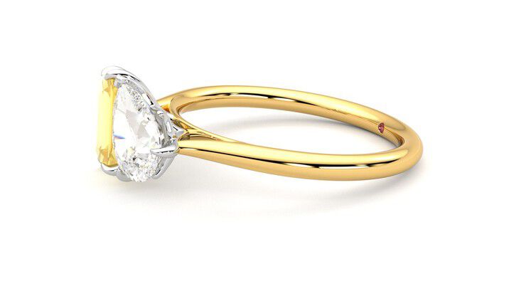 Taylor & Hart Turelle Pear Engagement Ring 360 degree image 22
