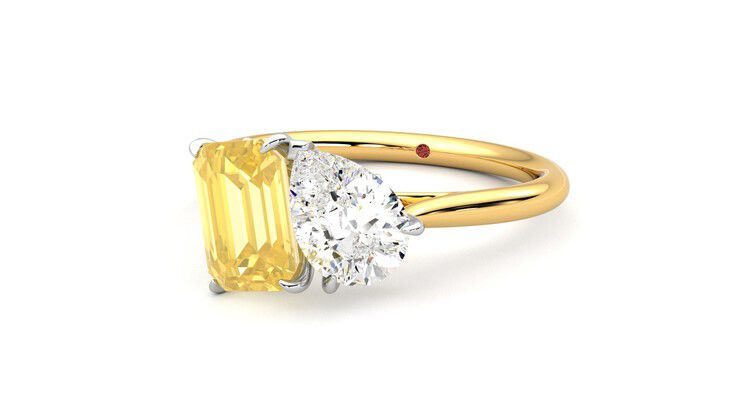 Taylor & Hart Turelle Pear Engagement Ring 360 degree image 26