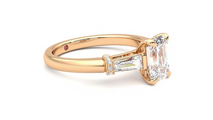 Taylor & Hart Utopia Emerald Engagement Ring 360 degree image 7