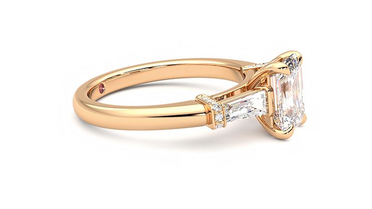 Taylor & Hart Utopia Emerald Engagement Ring 360 degree image 8