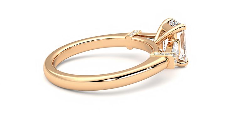 Taylor & Hart Utopia Emerald Engagement Ring 360 degree image 11