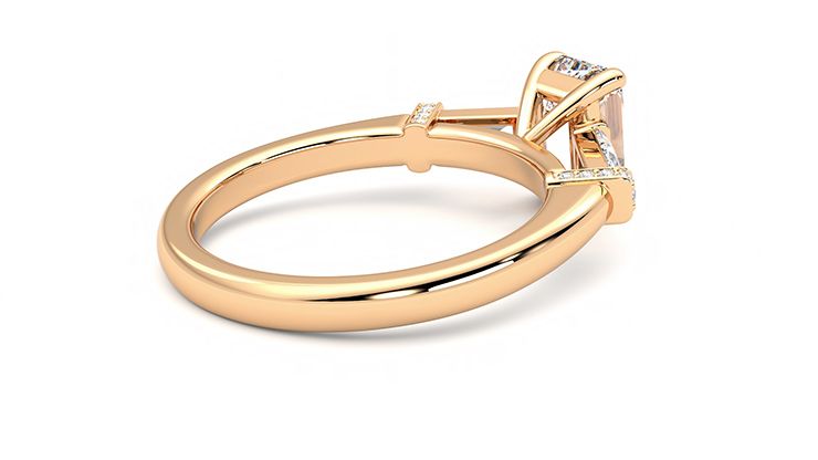 Taylor & Hart Utopia Emerald Engagement Ring 360 degree image 12