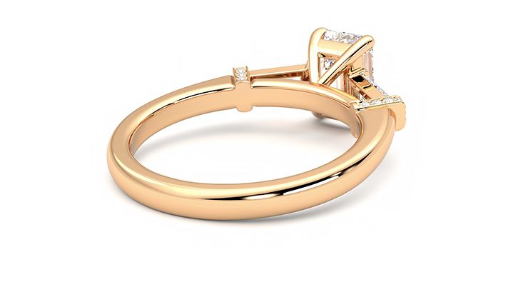 Taylor & Hart Utopia Emerald Engagement Ring 360 degree image 13